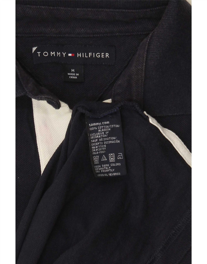 Męska koszulka polo z krótkim rękawem Tommy Hilfiger, średnio-granatowa, klasyczna