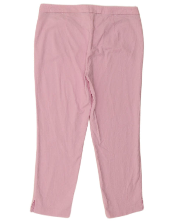 Damskie, zwężane spodnie Trussardi IT 44 Medium W32 L24 Różowa bawełna