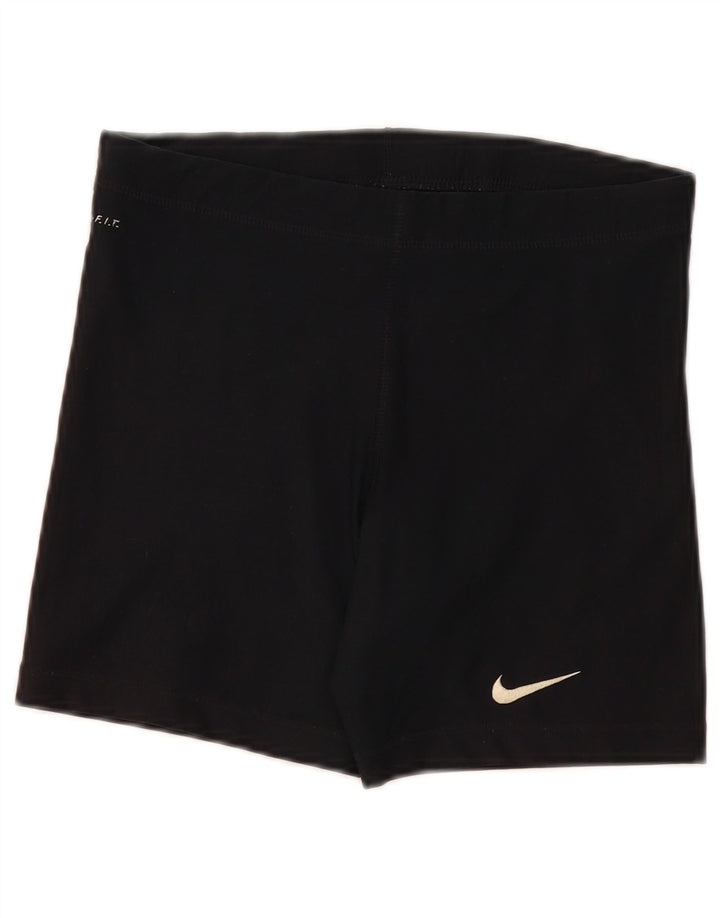 Damskie spodenki sportowe Nike Dri Fit Graphic US 4/6, małe, czarne, poliestrowe