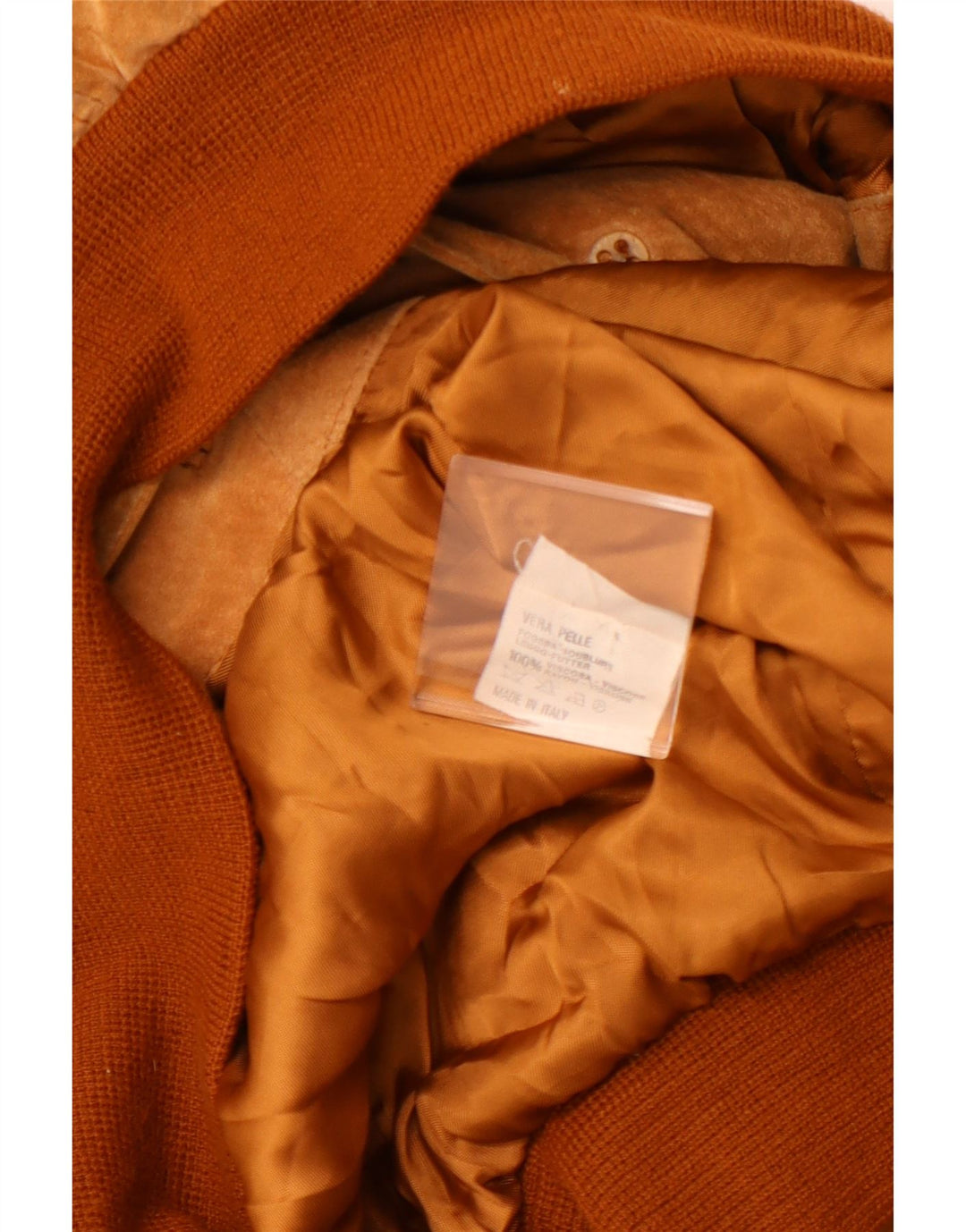 Męska zamszowa kurtka bomberka VINTAGE UK 42 XL, brązowa skóra