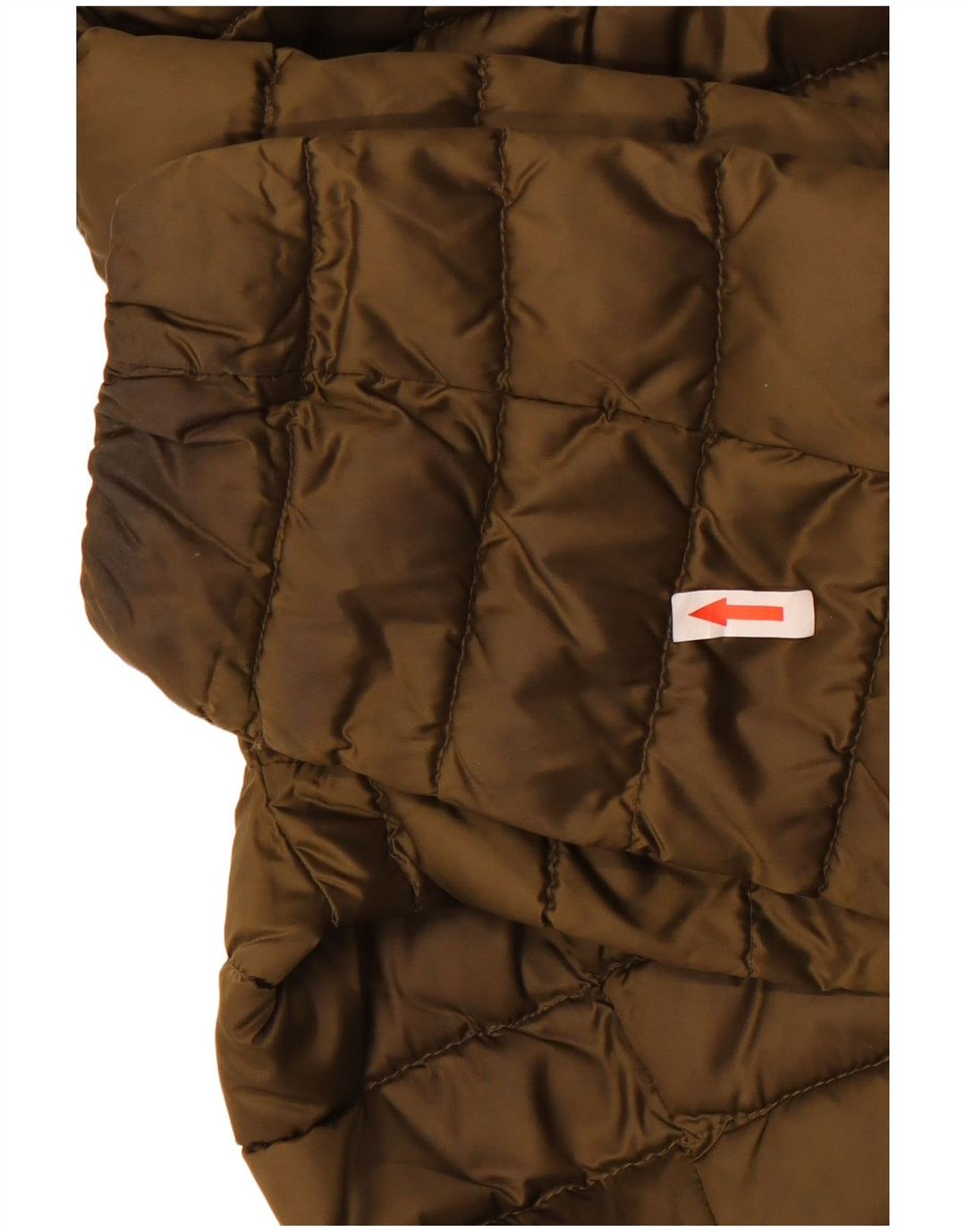 Damski ocieplany płaszcz z kapturem Tommy Hilfiger UK 14, średni khaki, poliamid