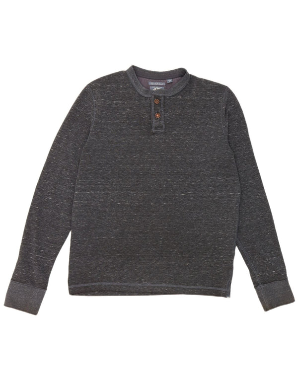 Męski top Superdry z długim rękawem XL, granatowy, nakrapiany poliester