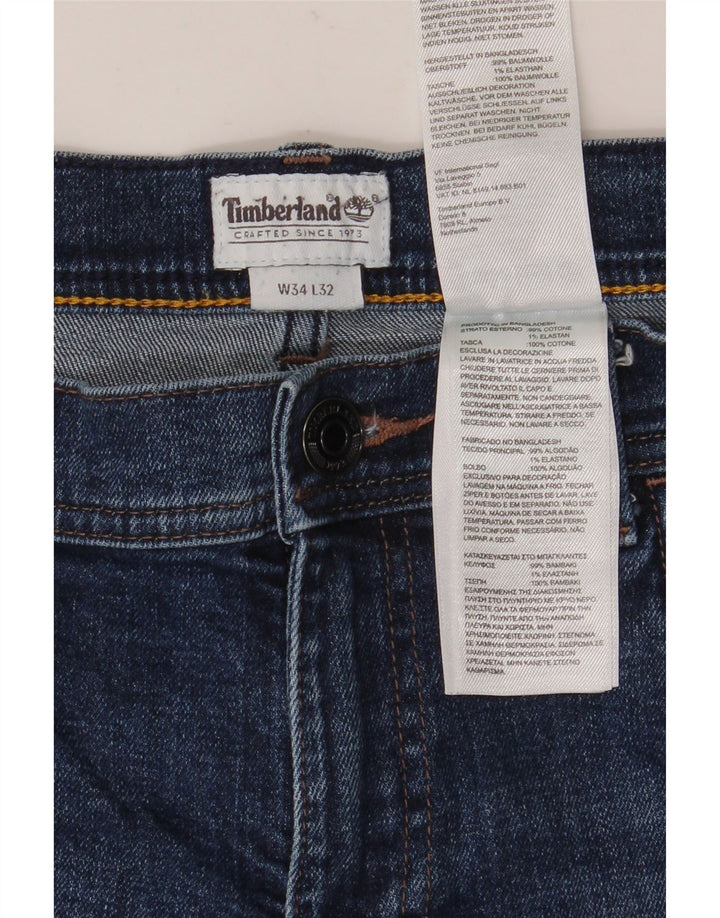 Męskie proste dżinsy TIMBERLAND W34 L32 Niebieskie bawełniane