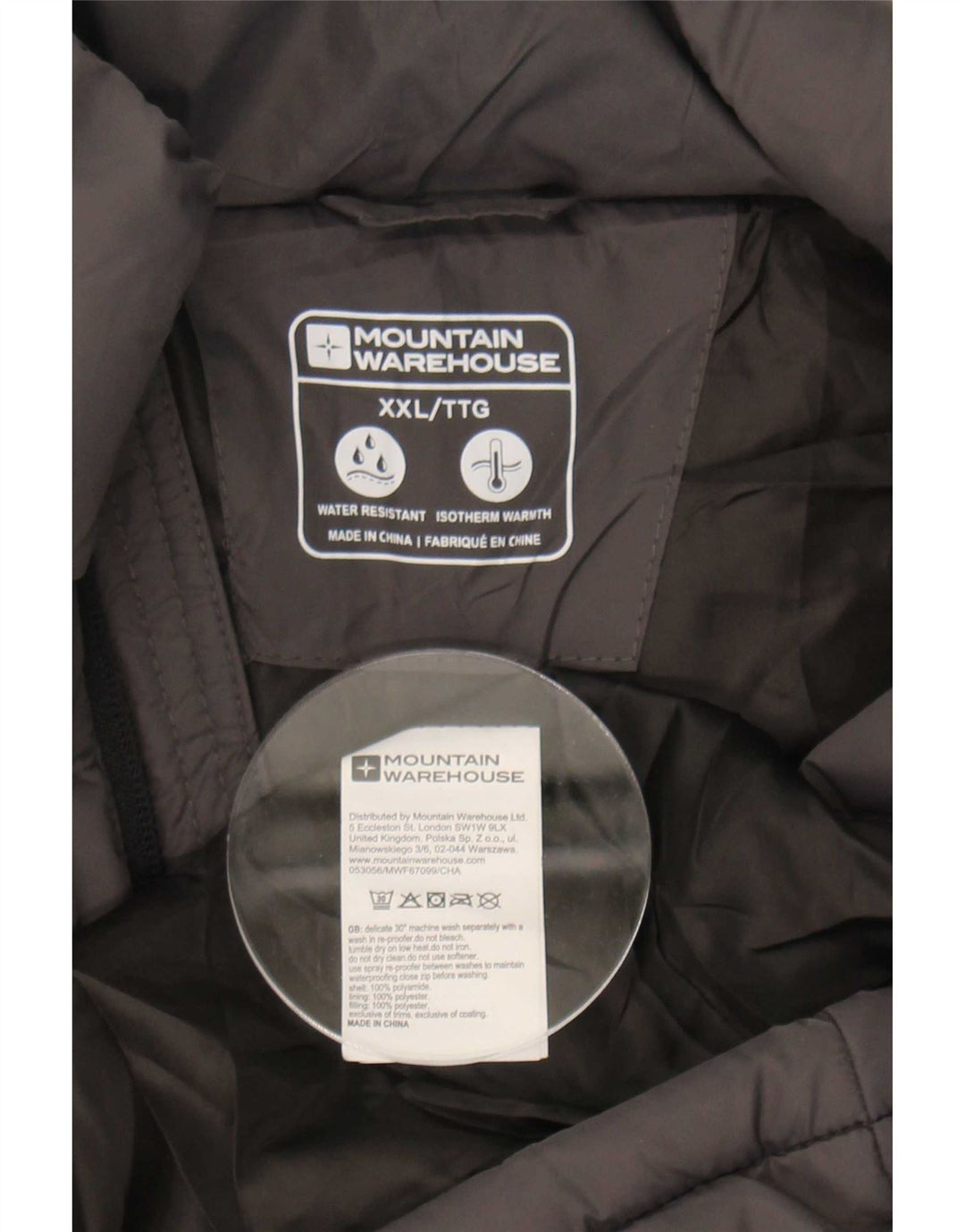 Męska wyściełana kamizelka Mountain Warehouse UK 44 2XL Szary poliamid