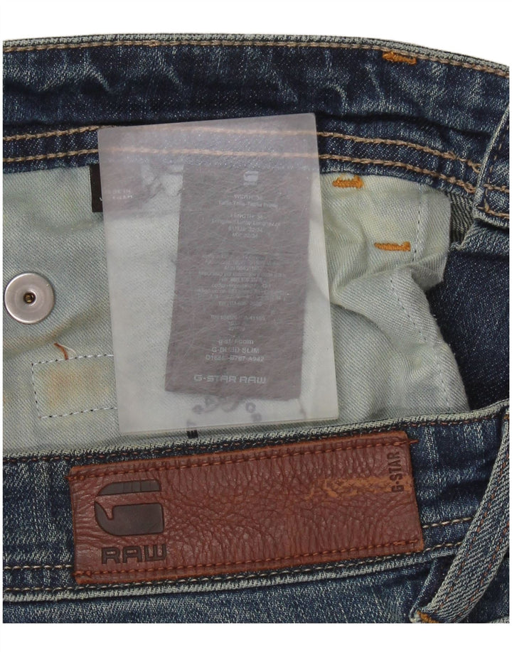 Męskie jeansy slim G-STAR W32 L34 Niebieskie bawełniane