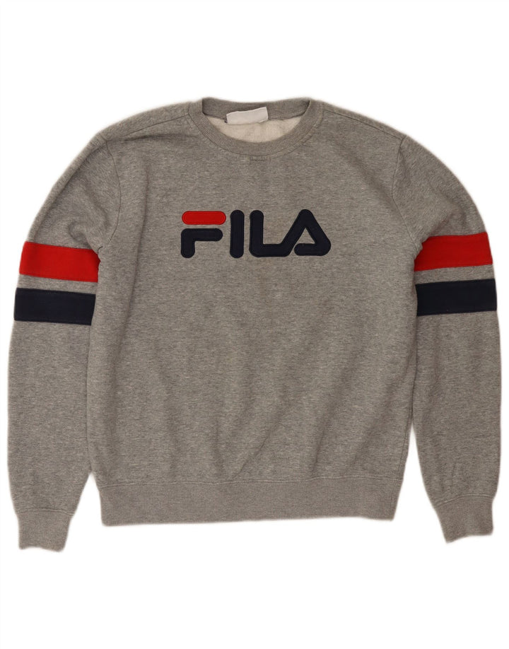 Damska bluza FILA z grafiką, UK 14, kolor średnioszary