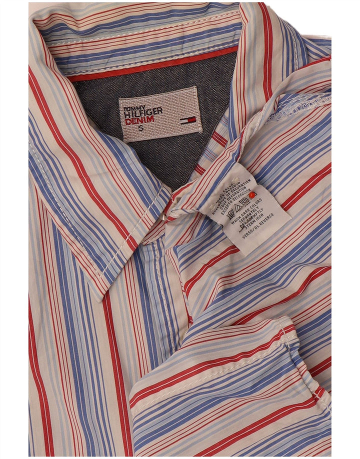 Koszula męska Tommy Hilfiger, mała, bawełniana w kolorowe paski