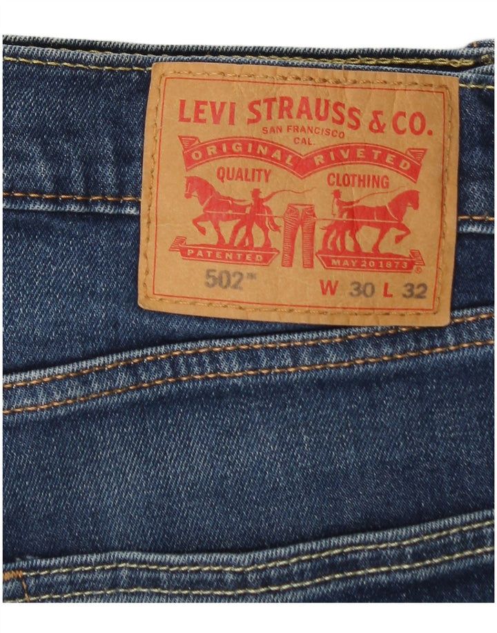 Męskie jeansy Levi's 502 Tapered W30 L30 Niebieskie bawełniane