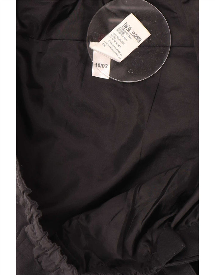 Marks & Spencer Męskie spodnie wiatrówkowe, duże W36 L31, czarne, poliamidowe
