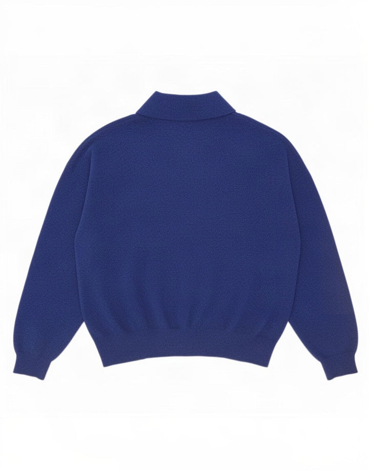 Marks & Spencer Męski sweter polo XL, niebieski, poliester