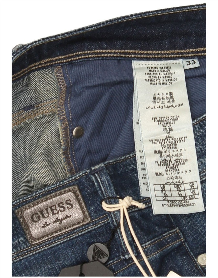 Damskie dżinsy Guess o regularnym kroju W33 L34, niebieska bawełna