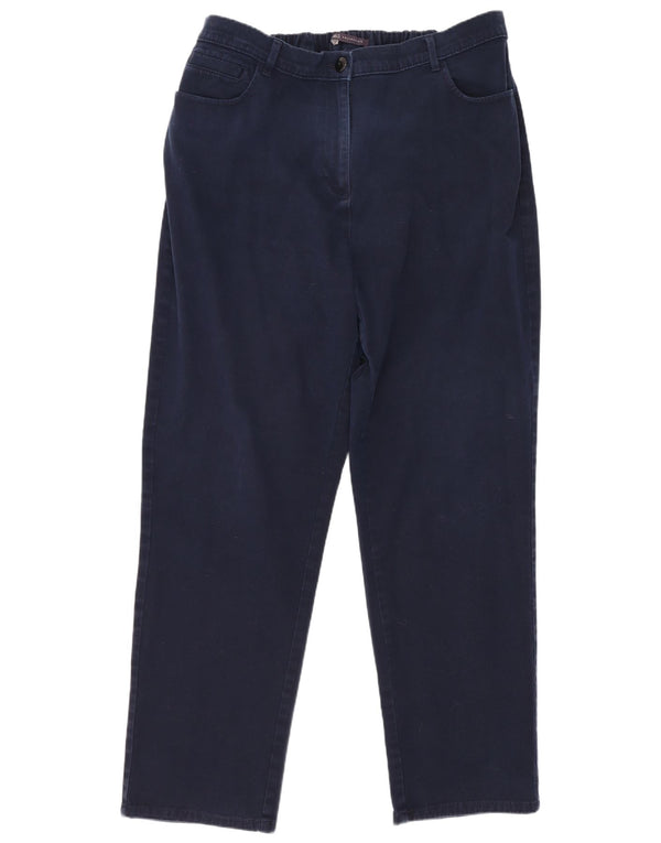 Marks & Spencer Damskie Zwężane Spodnie Casual UK 20 2XL W36 L28 Granatowe