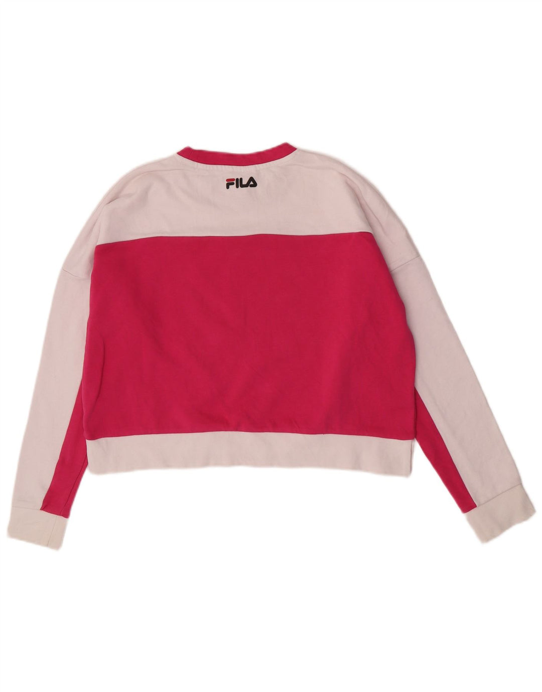 Damska bluza typu oversize Fila Crop Jumper UK 10 Small Pink Colorblock
