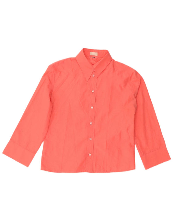 Versace Womens 3/4 Sleeve Shirt Blouse UK 14 Medium Pink