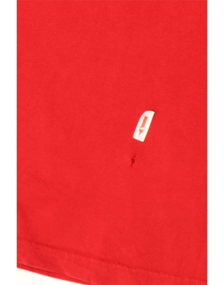 Męska koszulka z grafiką Adidas, mała, czerwona, bawełniana