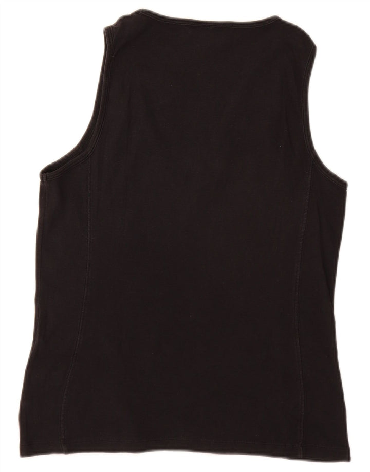 Damska kamizelka Champion Heritage Fit Top UK 14, duża, czarna bawełna