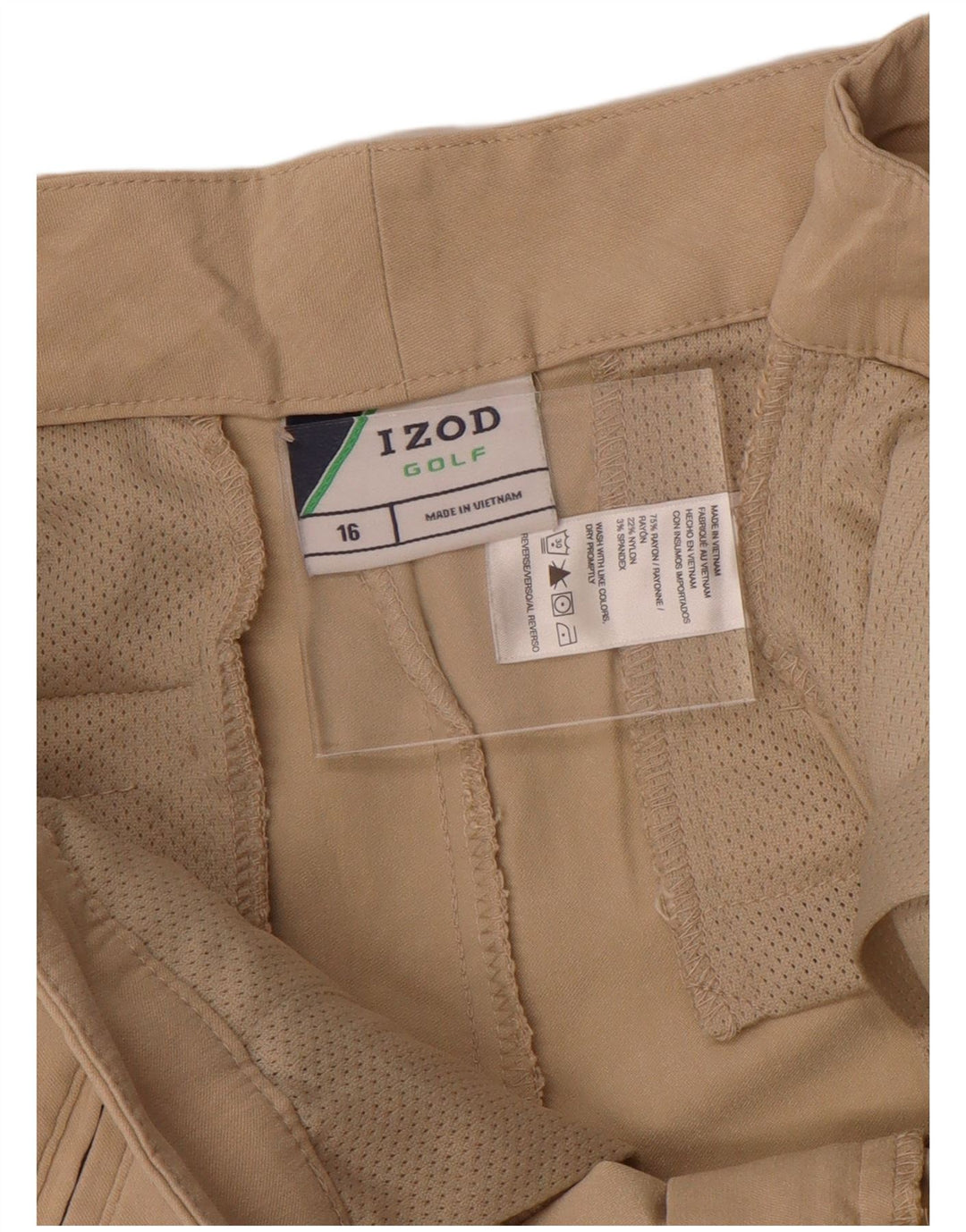 Damskie spodenki codzienne IZOD US 16 2XL W38 Beżowy Rayon