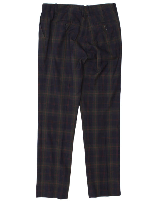 Spodnie damskie Incotex Straight Chino IT 44 Medium W30 L30 Granatowa kratka