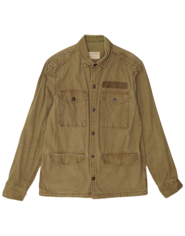 Męska koszula wojskowa oversize Zara, duża, bawełniana khaki