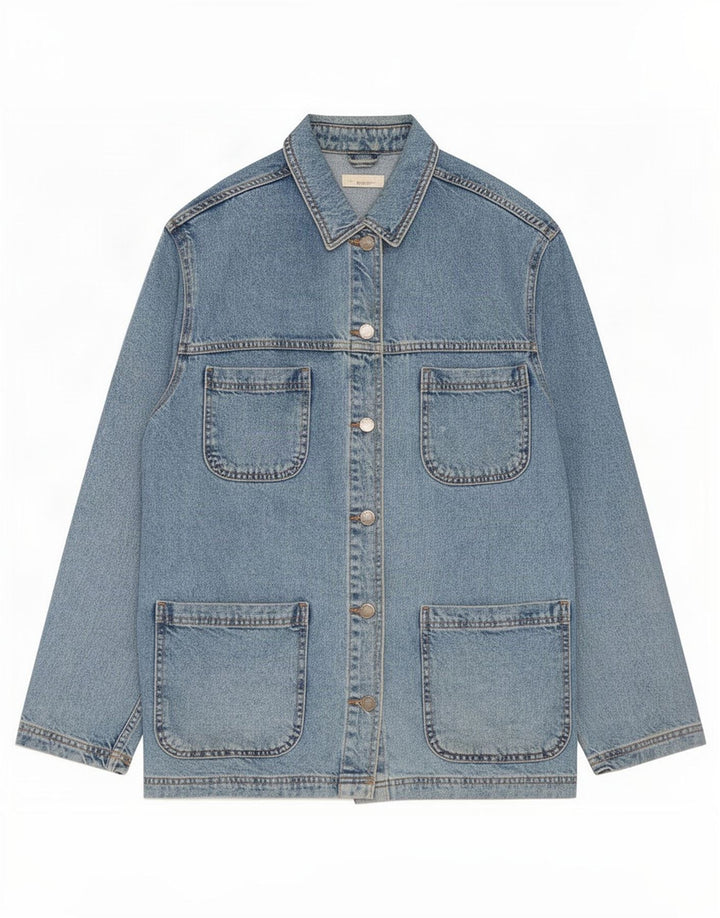 Damska kurtka jeansowa oversize Topshop UK 10, mała, niebieska, bawełniana
