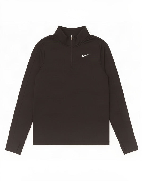 Top dresowy dziewczęcy Nike Dri Fit z zamkiem błyskawicznym na szyi 13-14 lat XL, czarny