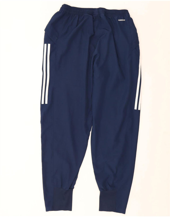 Męskie spodnie dresowe Adidas Aeroready, duże, granatowe, poliestrowe