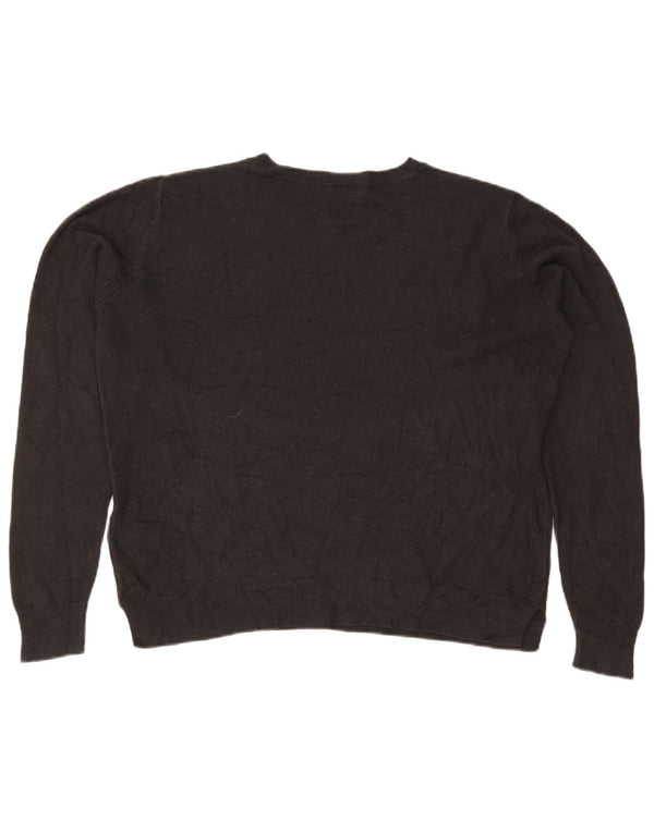 Marks & Spencer Damski sweter oversize z okrągłym dekoltem, UK 16, duży, czarny