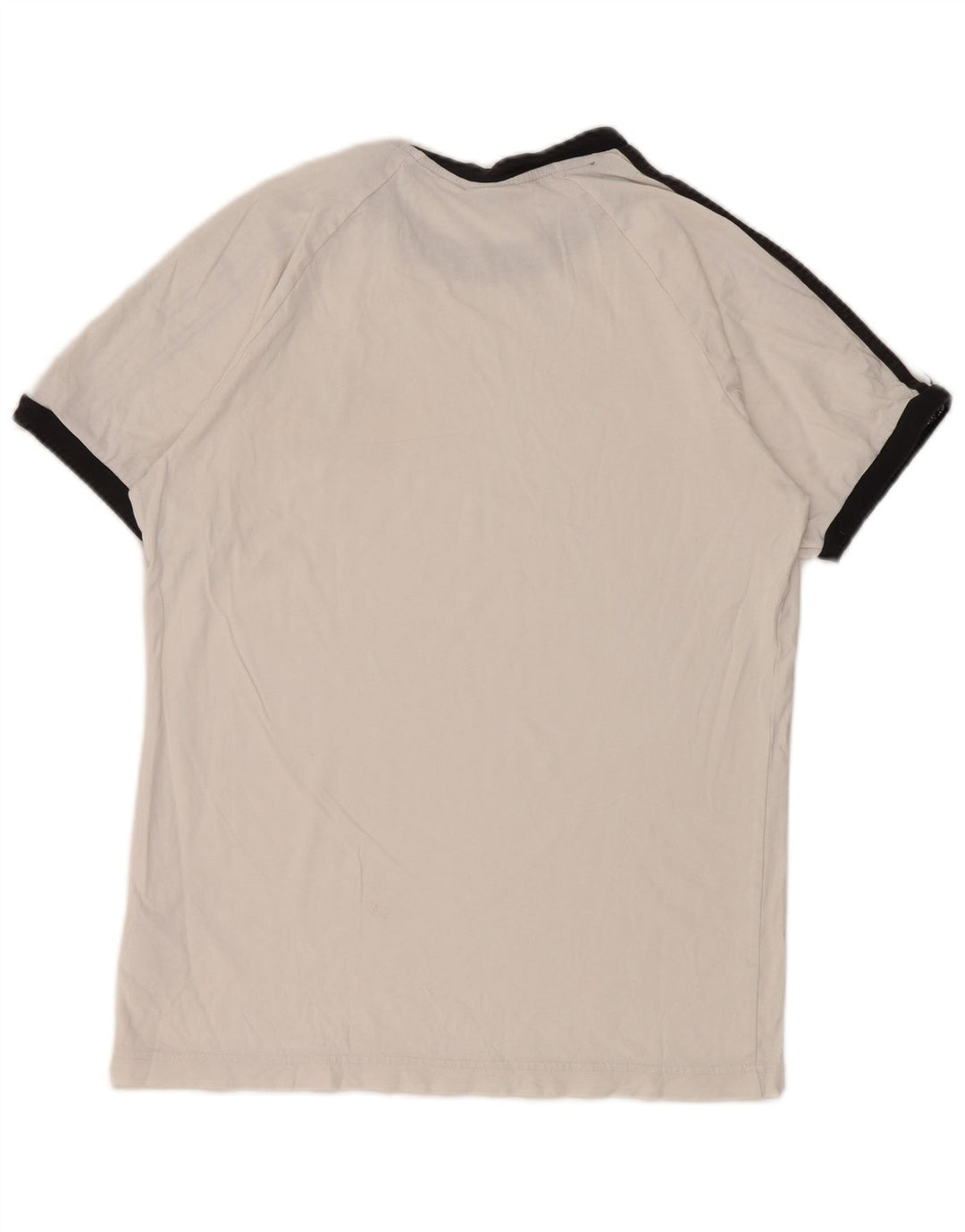 Adidas Męski T-shirt Top Średniej Białej Bawełny z Blokami Kolorów