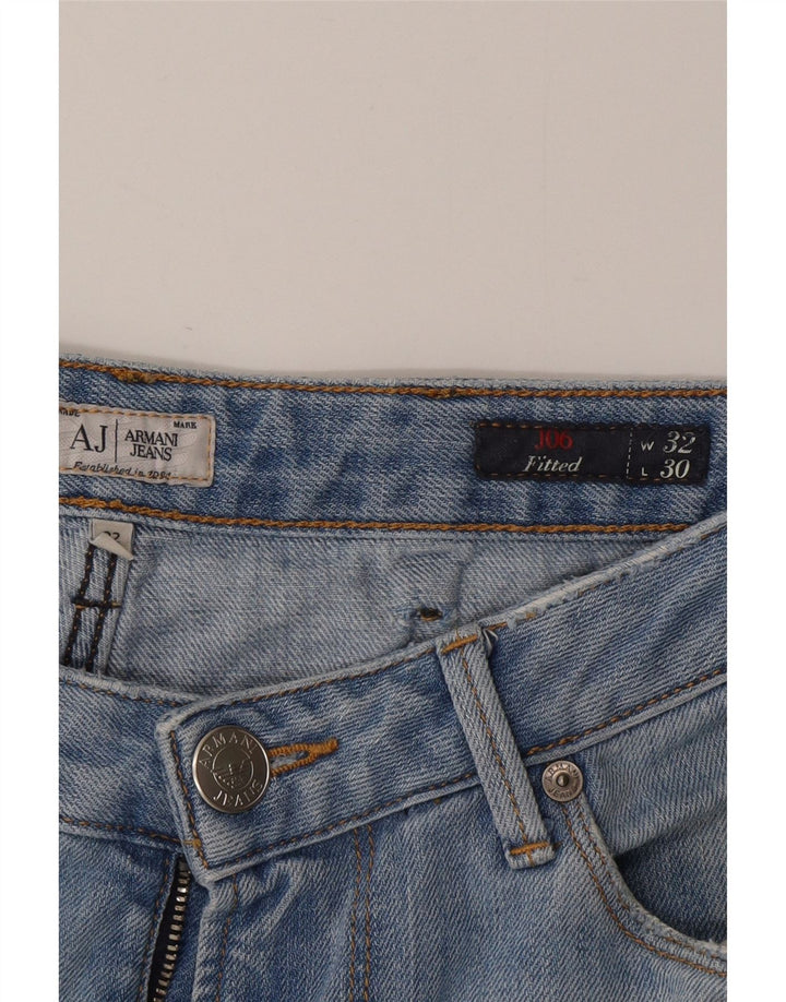 Męskie jeansy Armani Slim W32 L30 Niebieskie bawełniane
