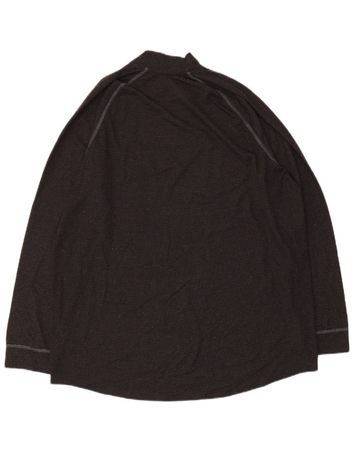 Męski top męski Russell Athletic z długim rękawem XL, czarny, prążkowany, poliestrowy