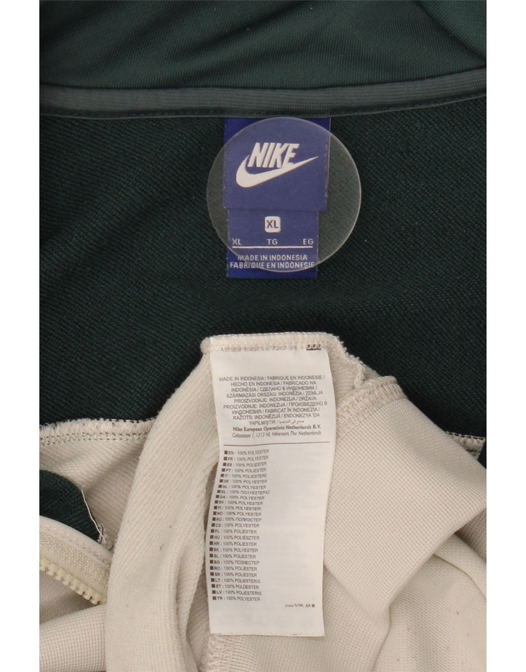 Męska bluza dresowa Nike XL, biały poliester z blokami kolorów