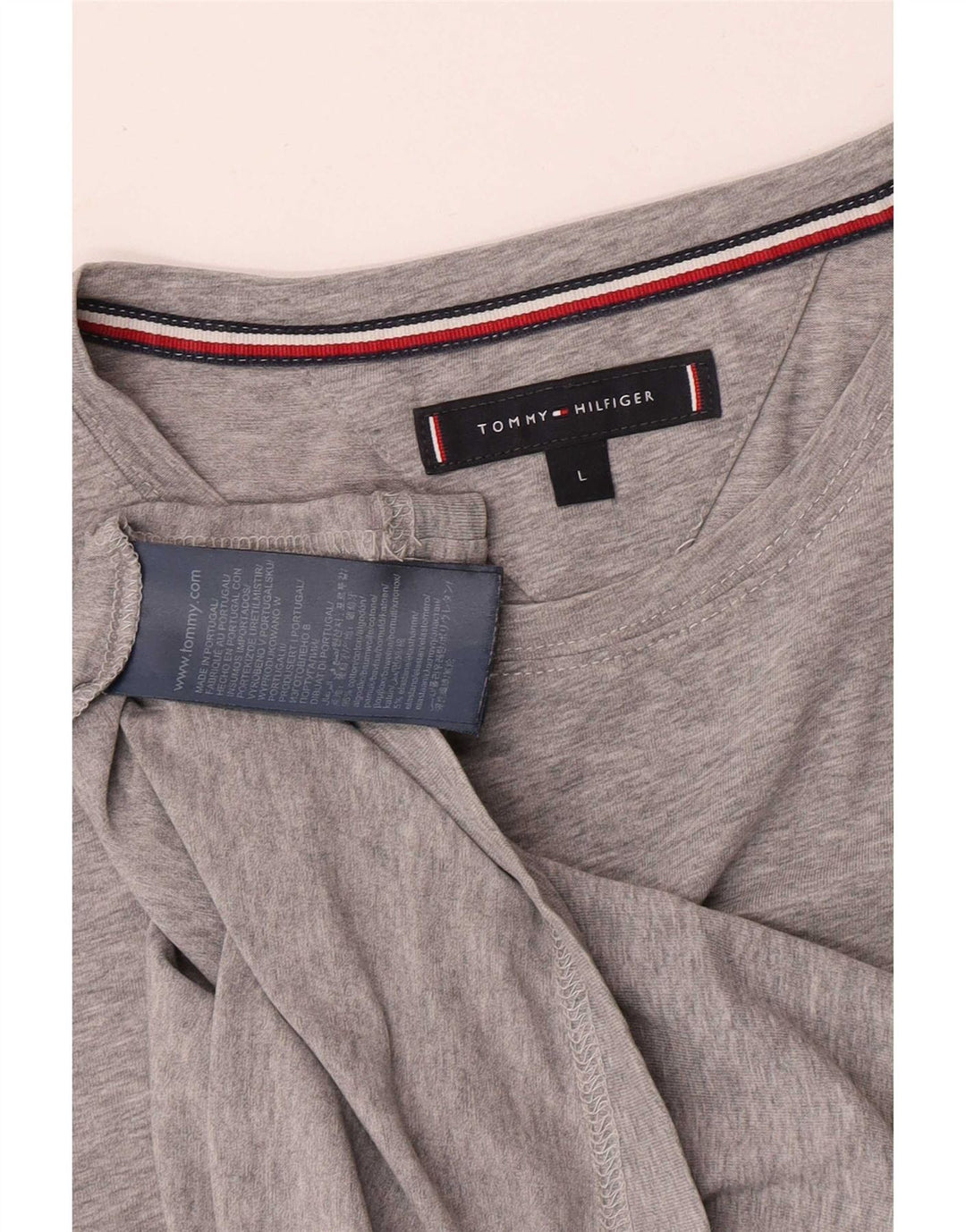 T-shirt męski Tommy Hilfiger, duży, szary, bawełniany