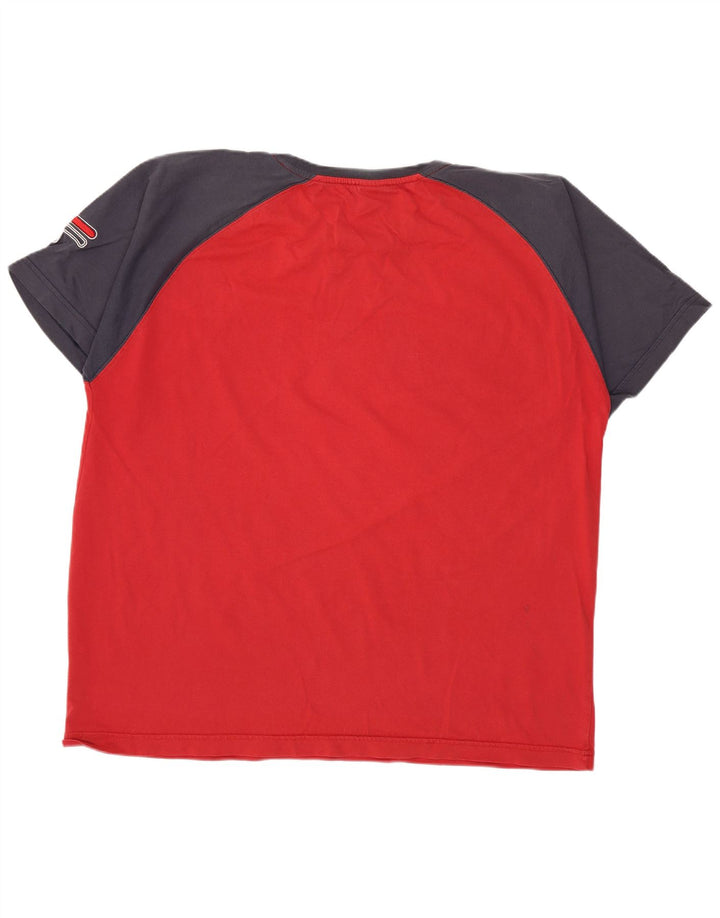 Męska koszulka z grafiką Fila Top XL w kolorze czerwonym