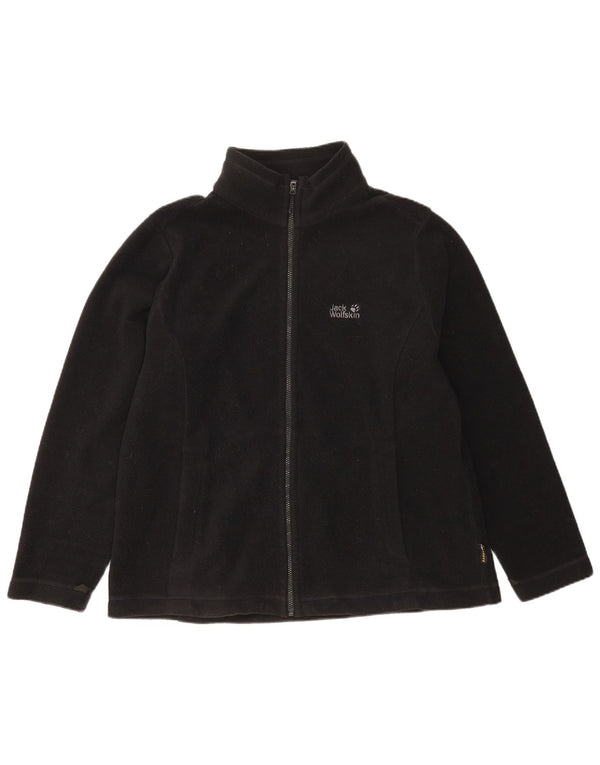 Męska kurtka polarowa Jack Wolfskin z podszewką UK 40, duża, czarna, poliestrowa