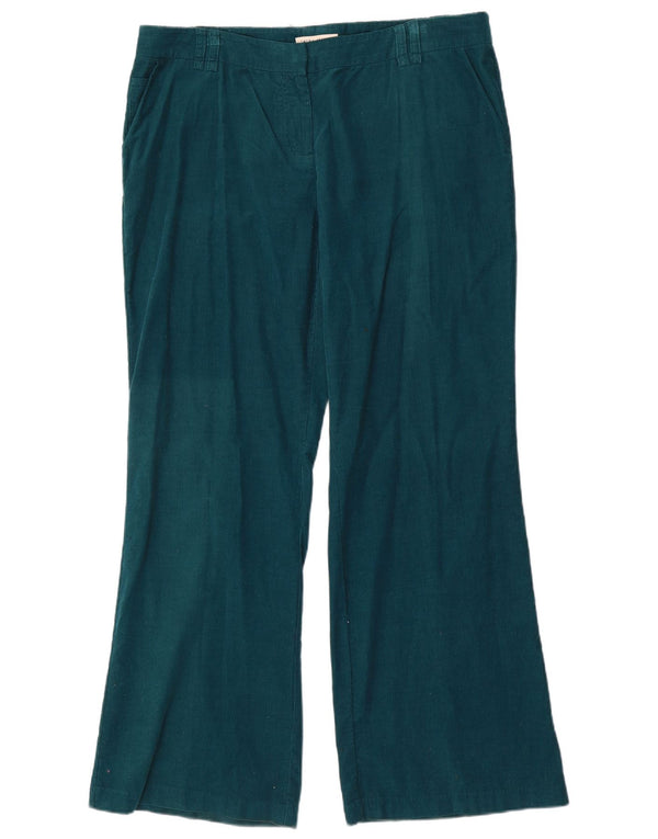 Damskie sztruksowe spodnie Laura Ashley z szerokimi nogawkami UK 18 XL W38 L31 Zielone
