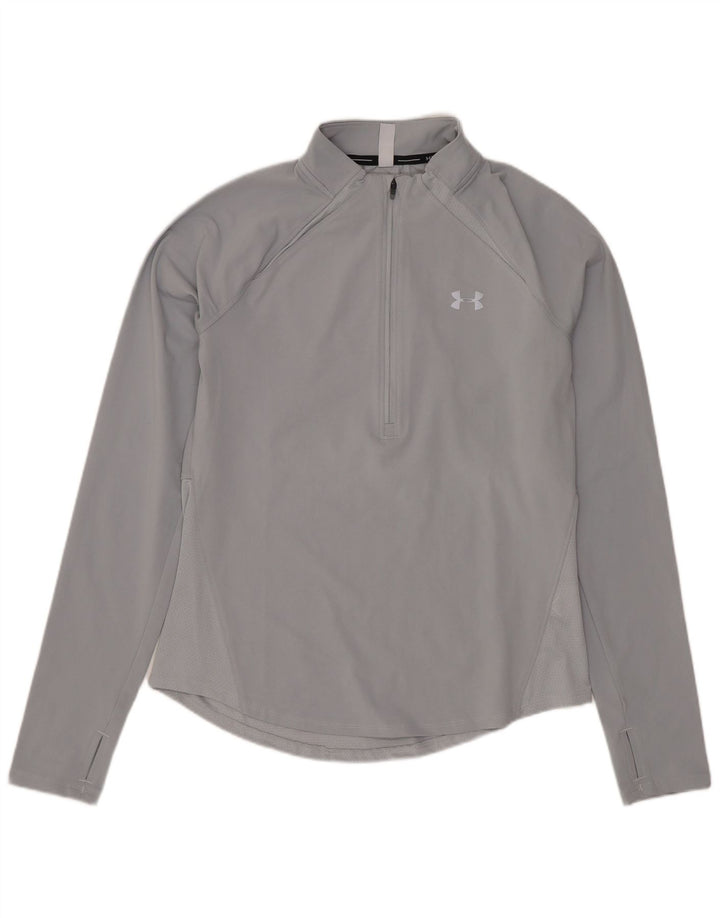 Damski top dresowy UNDER ARMOUR Heat Gear, UK 10, mały, szary