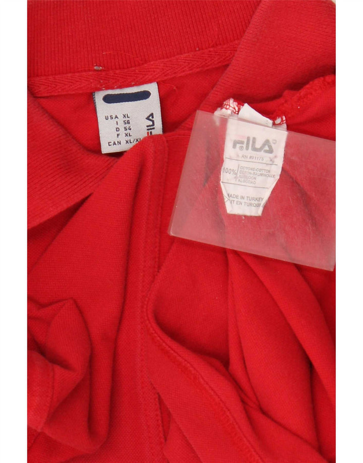Męska koszulka polo Fila XL, czerwona, bawełniana