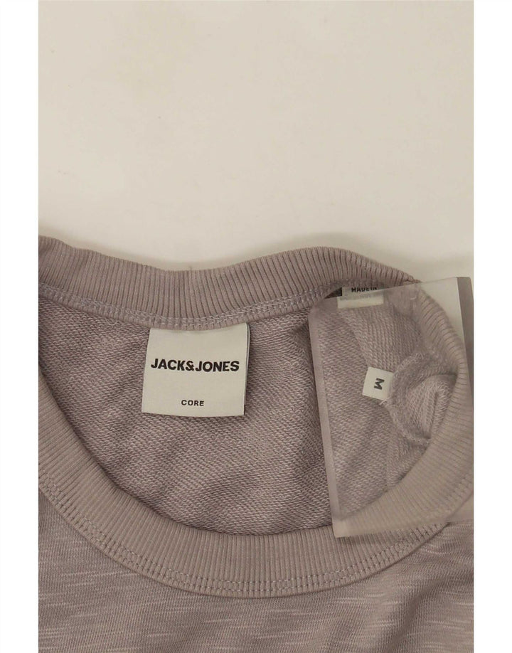 Męski sweter z grafiką Jack & Jones, średnioszary, nakrapiany