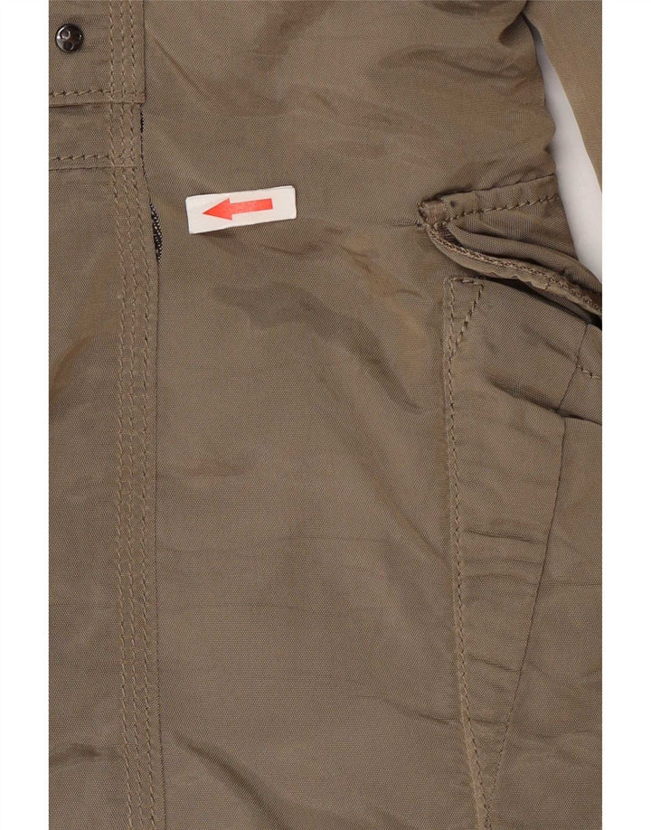 PEUTEREY Damski ocieplany płaszcz z kapturem IT 48 XL Khaki, poliamid