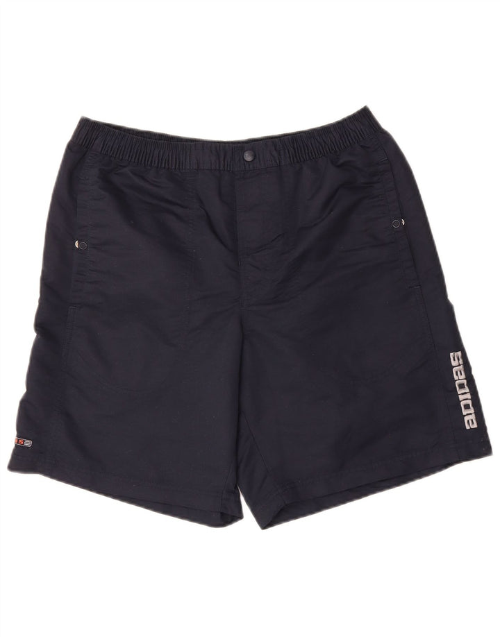 ADIDAS Mens Graphic Sport Shorts Medium Navy Blue Polyester