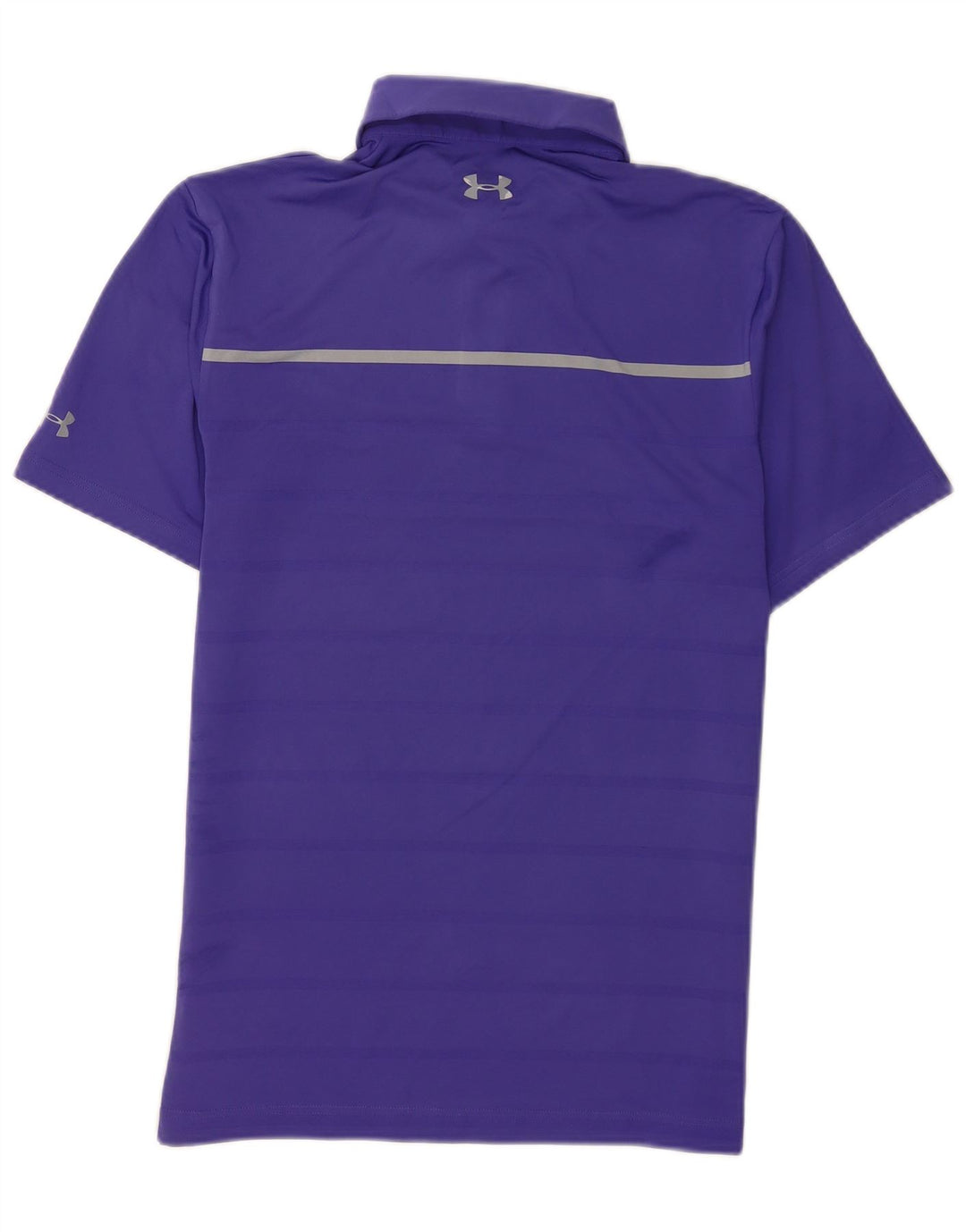 Męska koszulka polo Under Armour z poliestru w małe fioletowe paski
