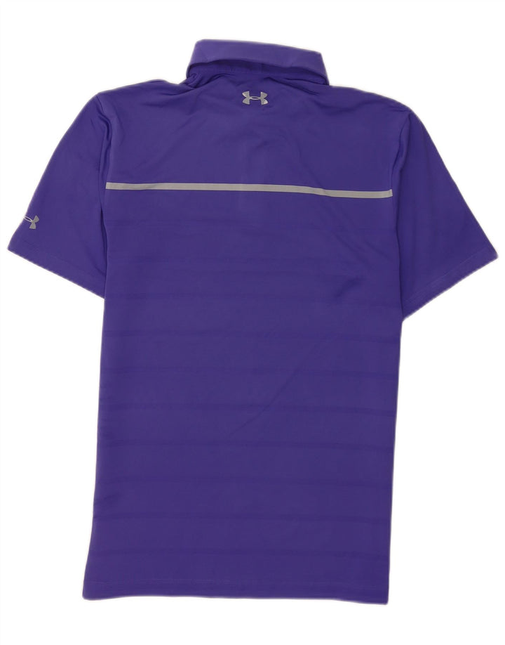 Męska koszulka polo Under Armour z poliestru w małe fioletowe paski