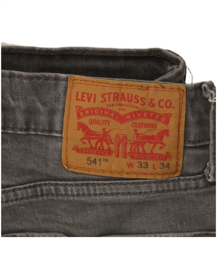 Męskie jeansy Levi's 541 Tapered W33 L31 Szara bawełna