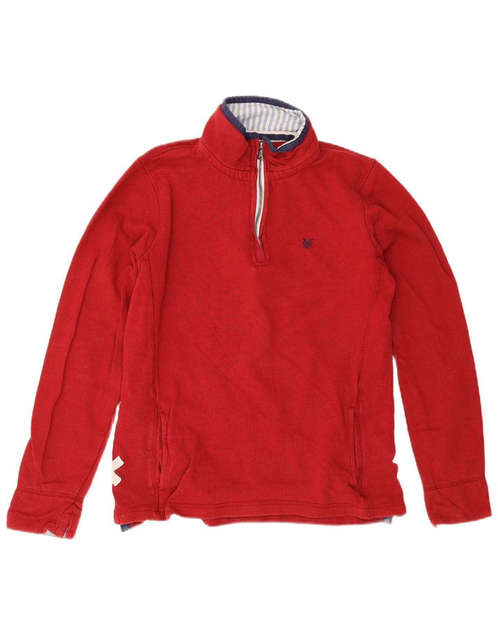 Crew Clothing Damska bluza oversize z zamkiem błyskawicznym, UK 12, średnia czerwień