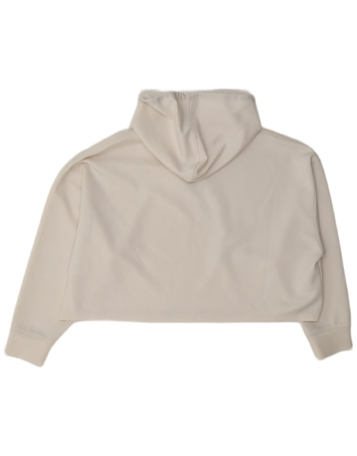 Damski sweter z kapturem Dkny, oversize, UK 16, duży, biały poliester