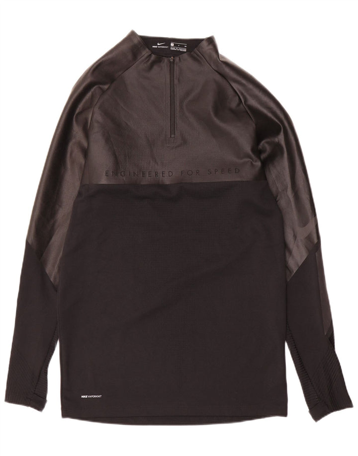 Męski dres NIKE z grafiką i zamkiem błyskawicznym, mały, czarny, z blokami kolorów