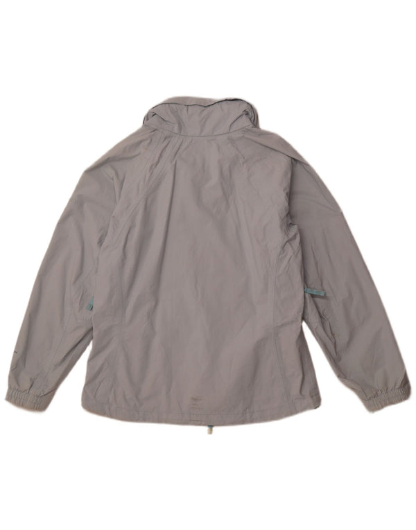 Damska kurtka wiatrówka z kapturem COLUMBIA UK 14 Średni niebieski nylon sportowy