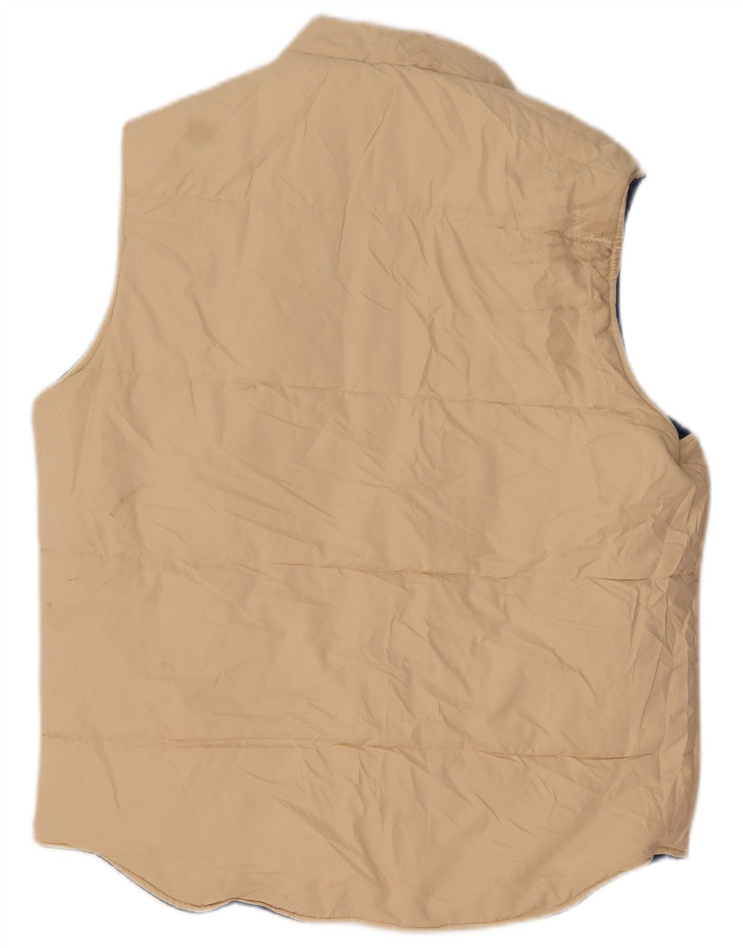 ZARA Mens Padded Reversible Gilet UK 38 Medium Blue Colourblock Polyester