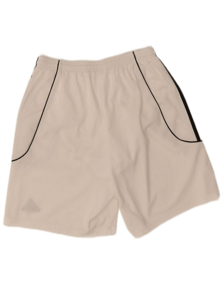 Męskie spodenki sportowe Adidas Climalite, duże, białe, poliestrowe