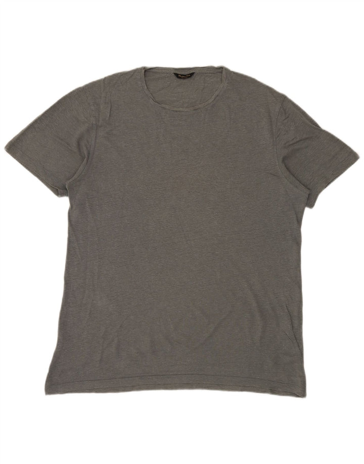 Męska koszulka T-shirt MASSIMO DUTTI XL, szara